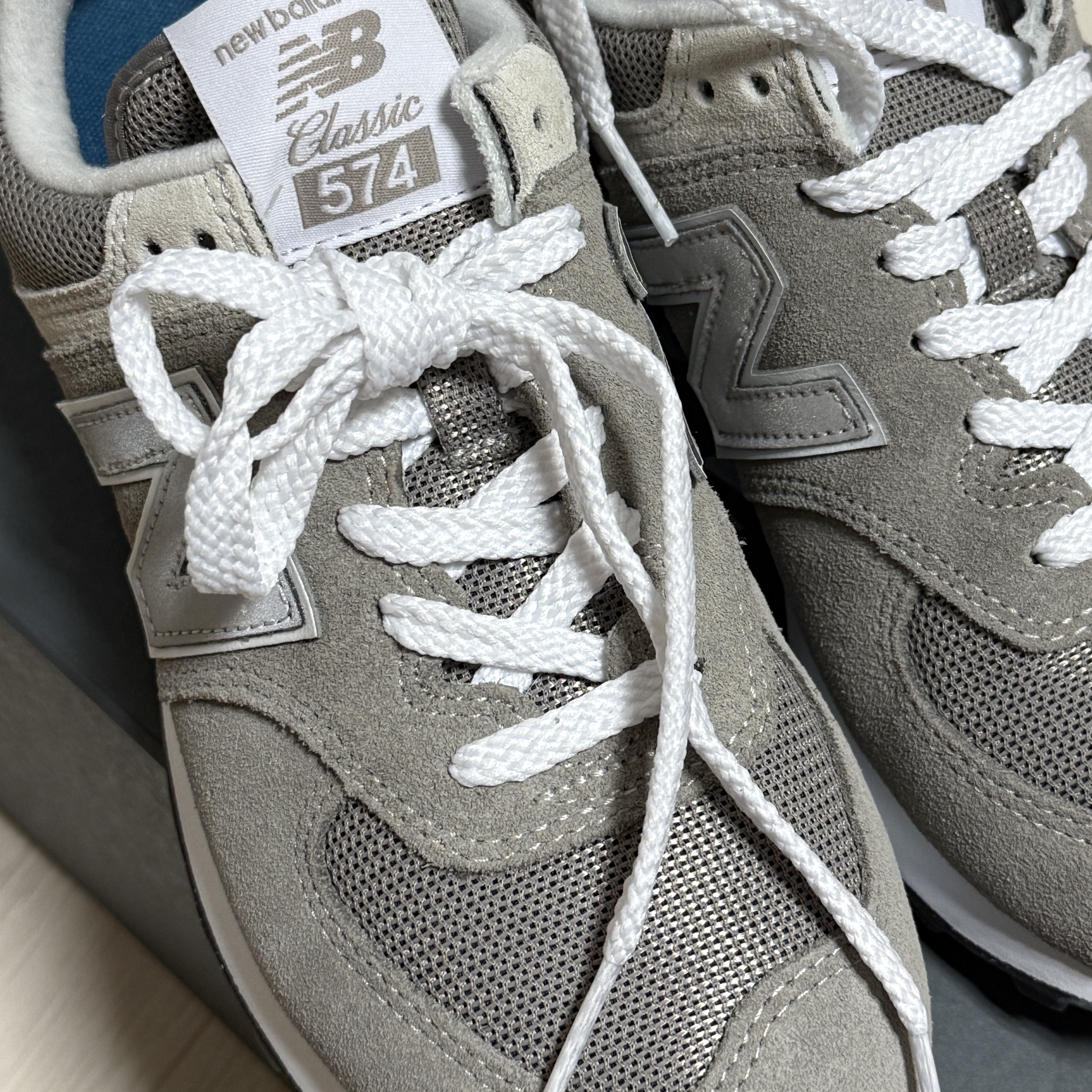 (W) New Balance 574 Worn By Anyone Grey - B Standard 착용 스타일