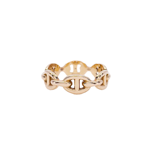 H110025B 00051 Hermes Chaine d'Ancre Ring Size 51 18K Rose Gold