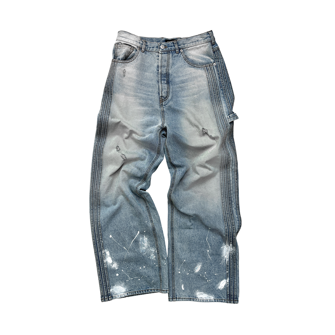 25006-2221-011-BL [더블적립]Farfromwhat Far Washed Pin Tuck Jeans Blue - 대표 이미지 #1