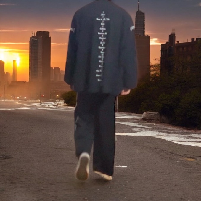 Yeezy Vultures Long T-Shirt Black, (W) Adidas Primeblue Relaxed Wide Leg Pants Black - KR Sizing 착용 스타일 - 4