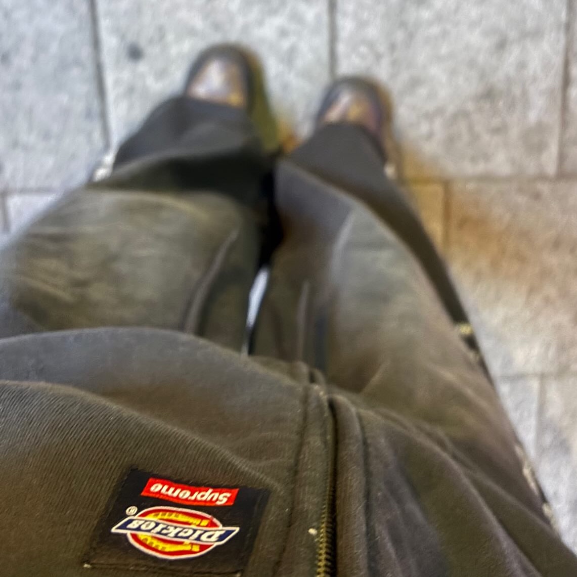 Supreme x Dickies Quilted Lined Zip Up Hooded Sweatshirt Black - 24FW 착용 스타일 - 2