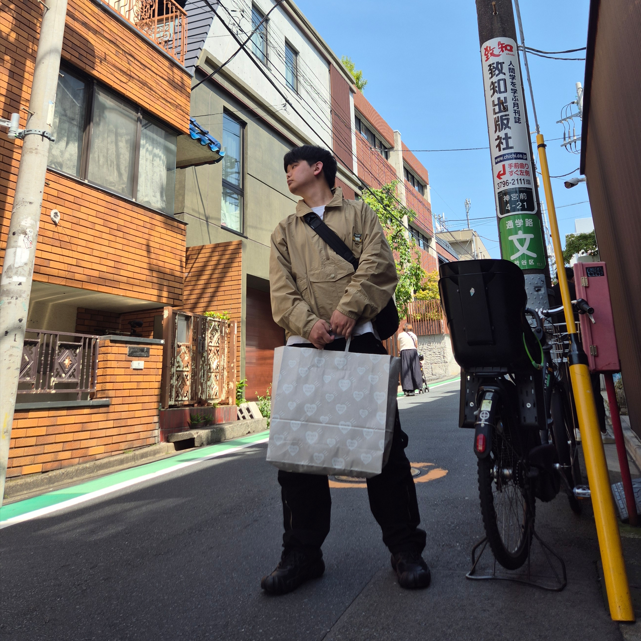 Flavorism Ripstop Parachute Cargo Pants Black, Onitsuka Tiger Dentigre LS Black 착용 스타일