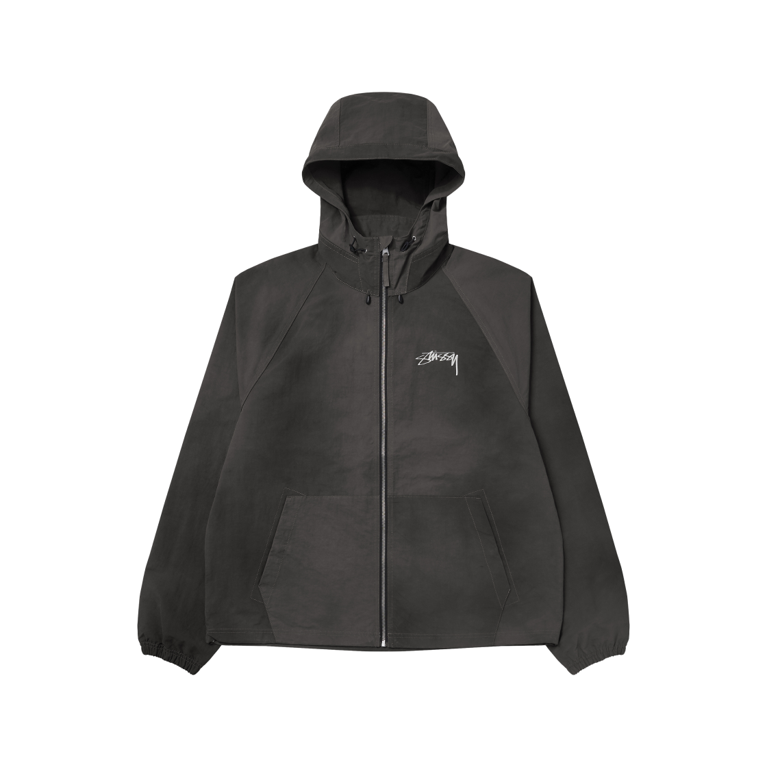 115745 Stussy Wave Dye Beach Shell Jacket Black - 대표 이미지 #1