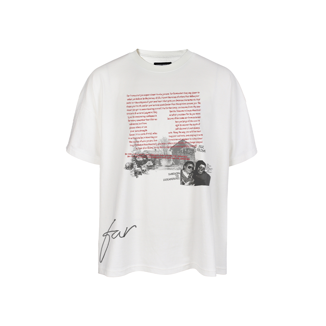 [더블적립]파프롬왓 파 에프 쉐이프 그래픽 티셔츠([더블적립]Farfromwhat Far F Shape Graphic T-Shirts)