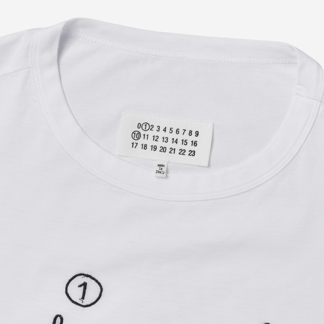 메종 마르지엘라 뉴메릭 로고 마코 코튼 티셔츠 화이트 (싱글 스티치)(Maison Margiela Numeric Logo Mako Cotton T-Shirt White (Single Stiches)) - 4