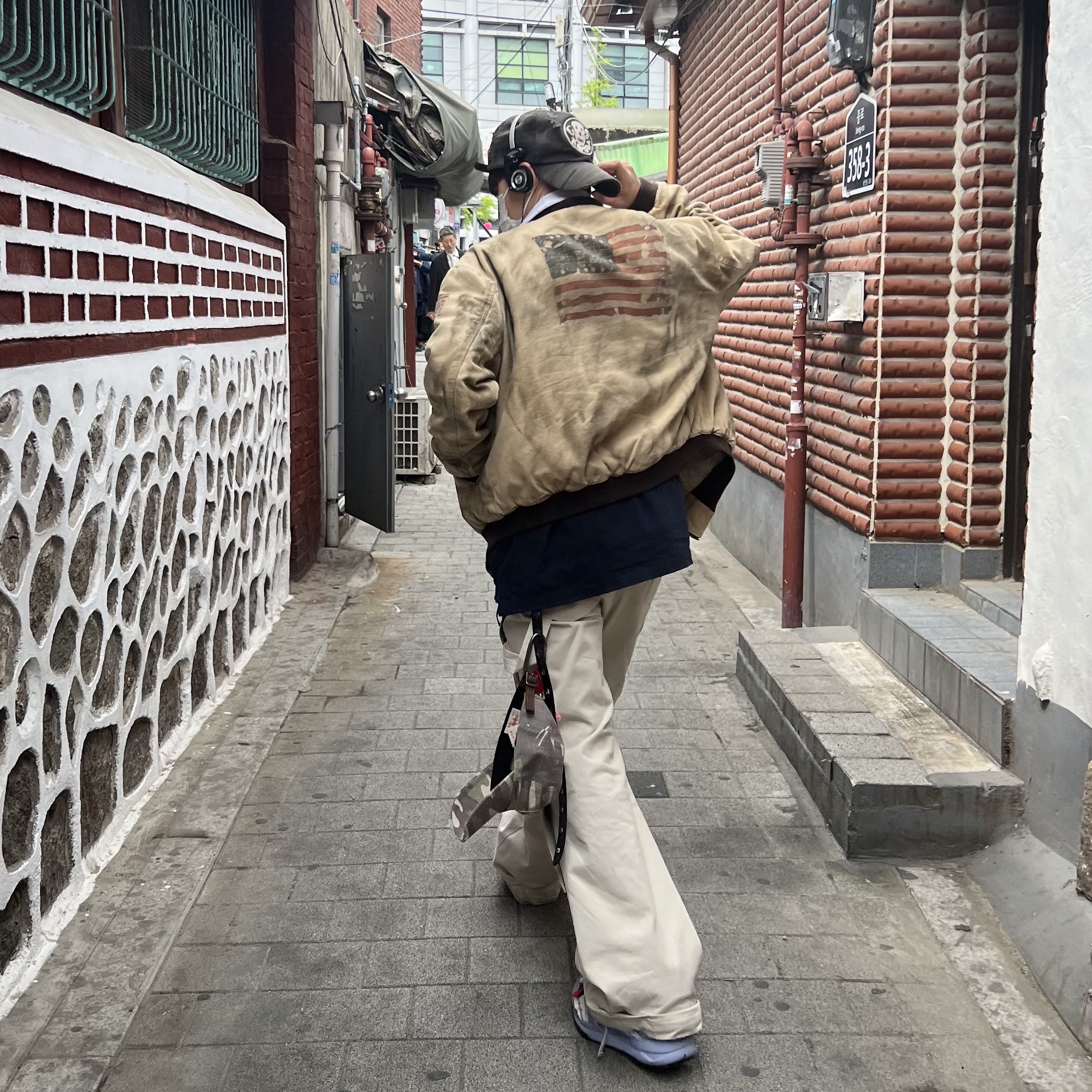 ETCE Ghost Cap Brown Camo, ETCE Ghost Cap Washed Camo 착용 스타일 - 2