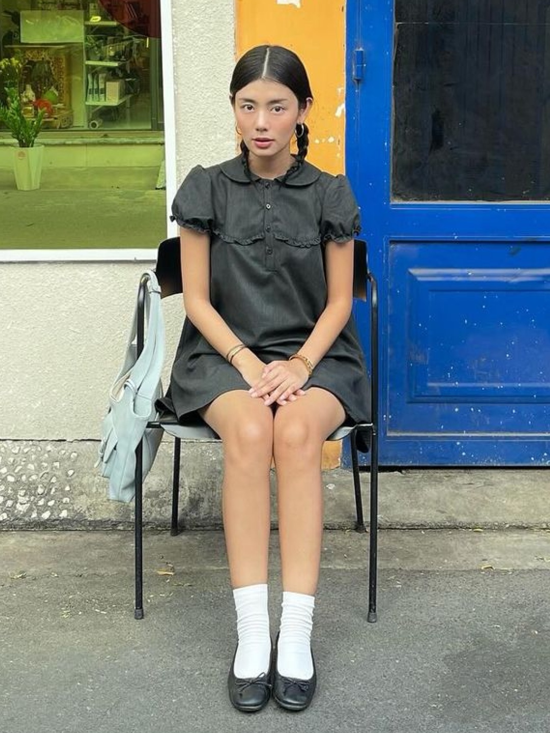 Safarispot Women 1/2 Western Dots Key Shirts Black, Saenginstudios Skirt Wrap Wide Pants Burgundy 착용 스타일 - 3
