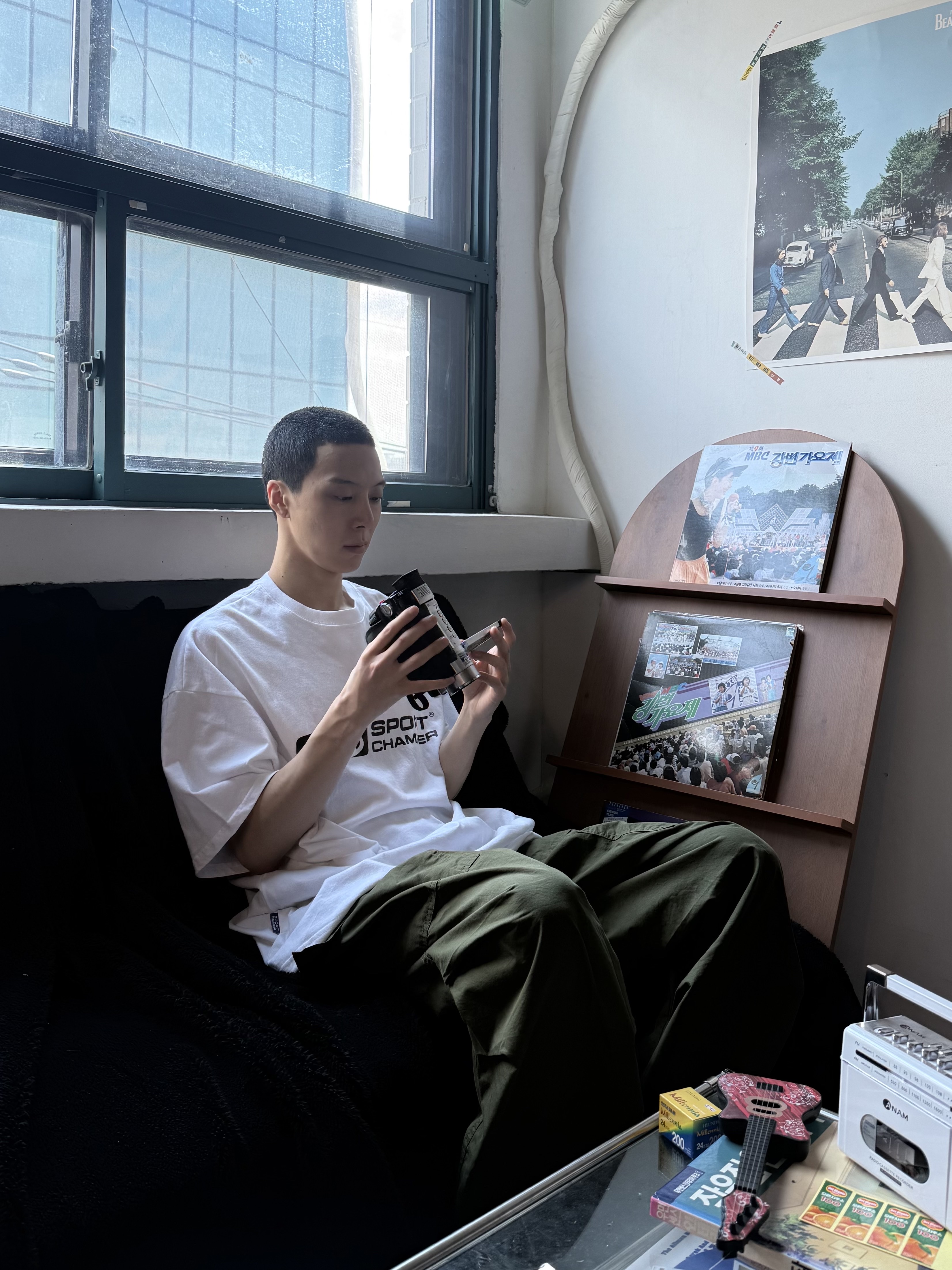 SPORT CHAMBER SC Flash T-shirt White 착용 스타일 - 1