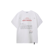 Hono Report Letter T-Shirt White