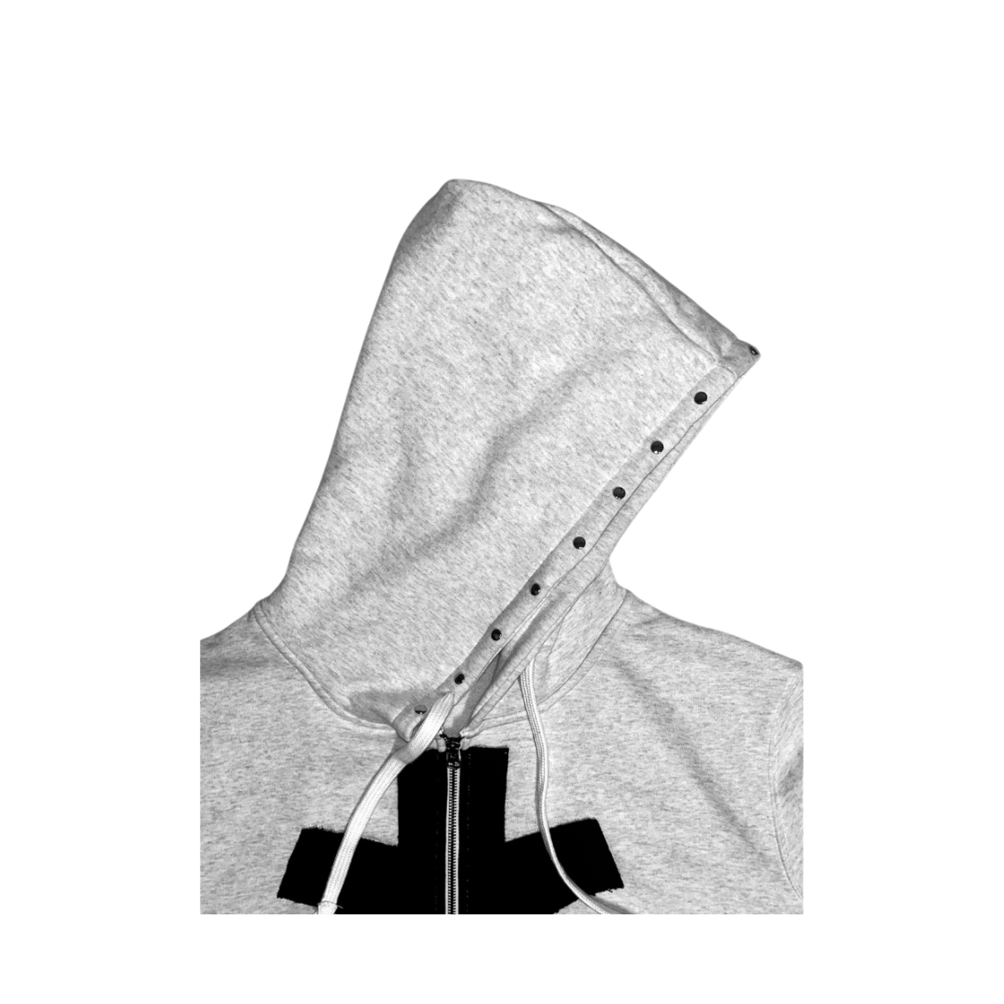 스모크어스타스타 패치 후드집업 그레이(Smokeastar
Star Patched 
Hoodie Zip-Up
 Grey) - 4