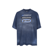 [더블적립]Farfromwhat Far Washed Logo T-Shirts Navy