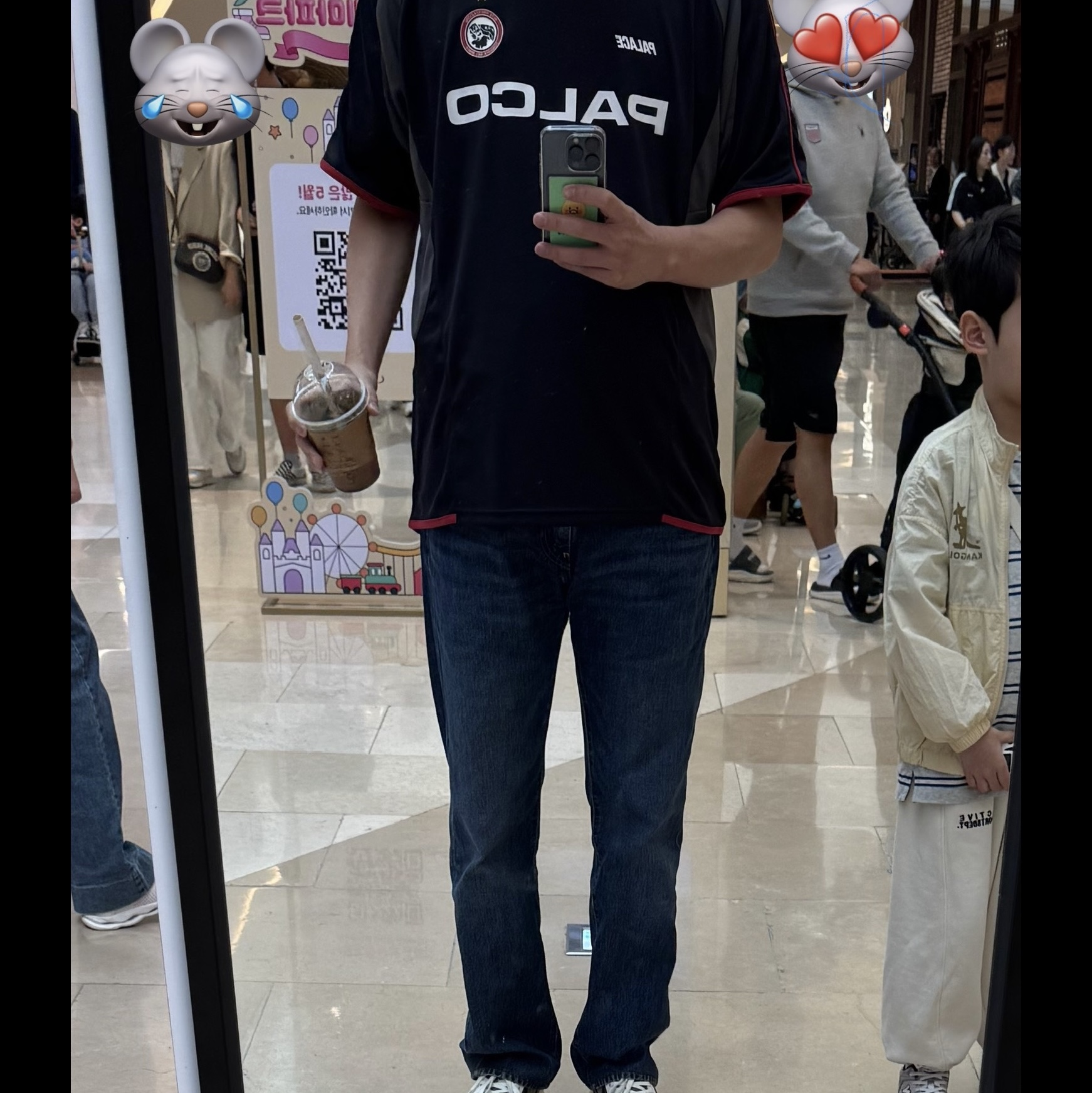Palace Pro Team Palco Jersey Black - 25SS 착용 스타일