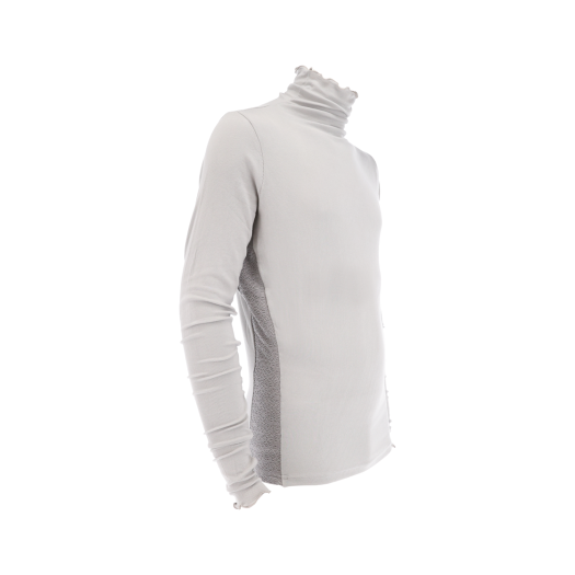 SST24FW008 smallstupidtunes Irregular Turtle Neck Light Gray
