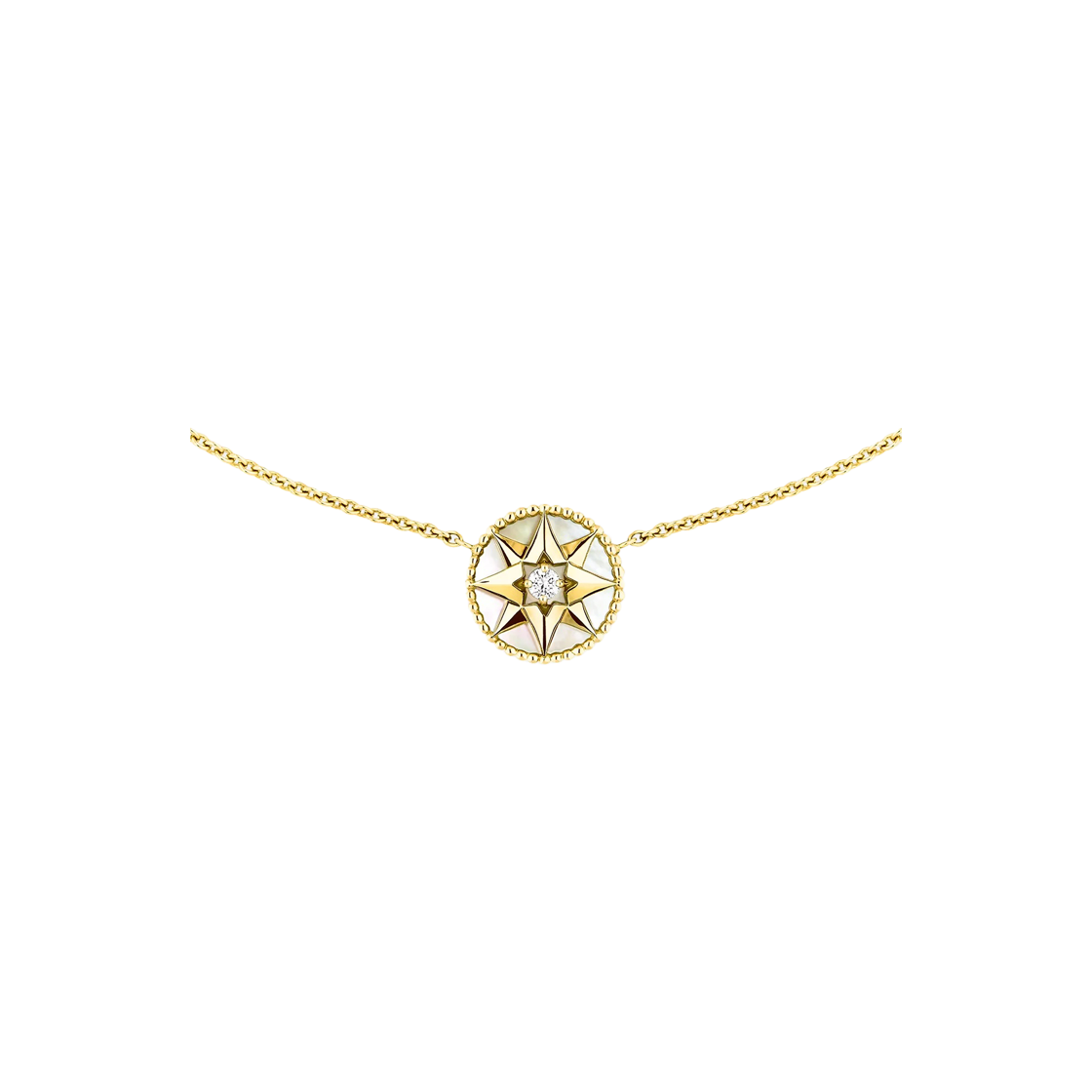 JRDV95005_0000 Dior Rose des Vents Necklace 18K Yellow Gold Diamond - 대표 이미지 #1