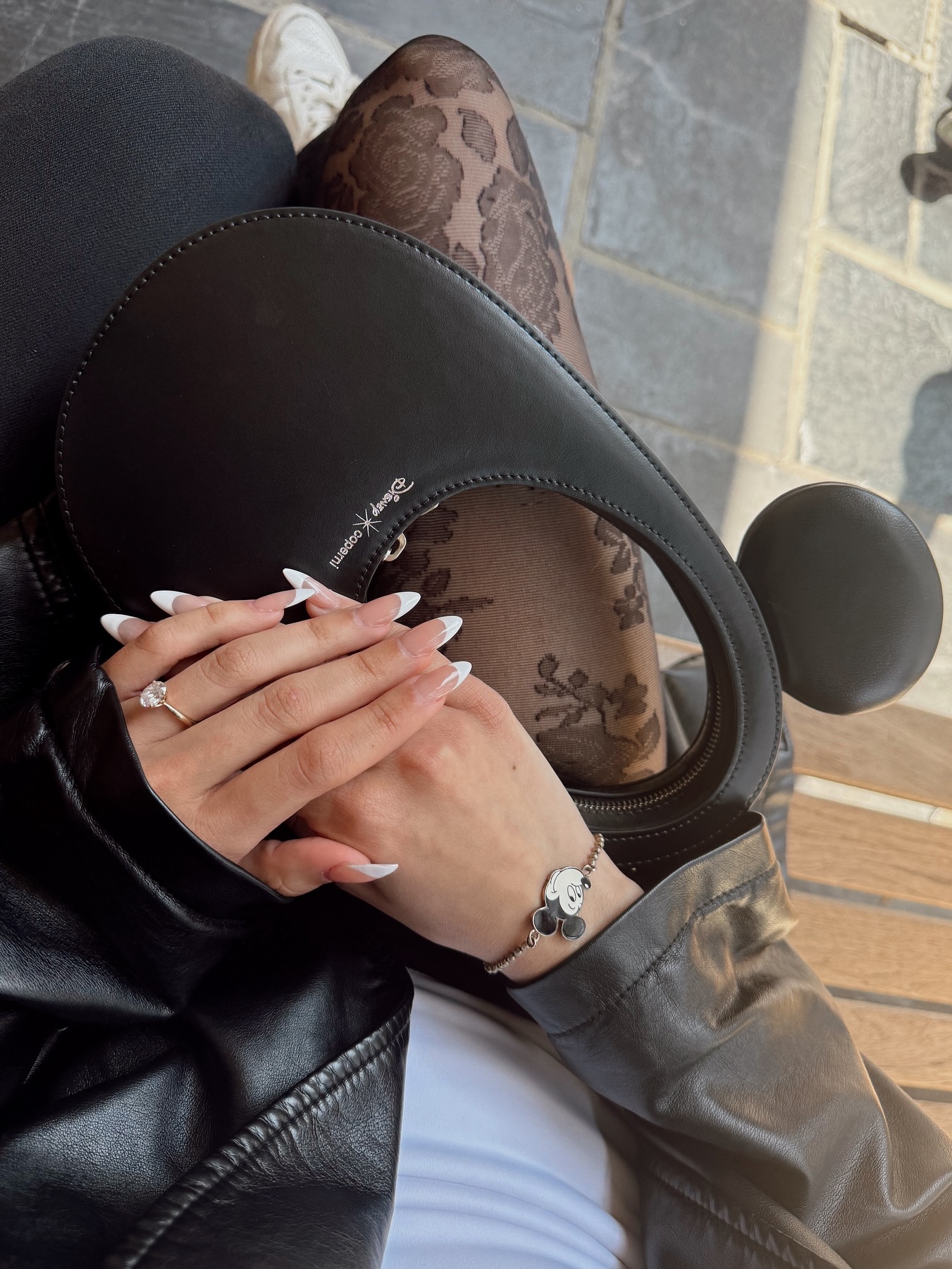 Coperni x Disney Women Mickey Mini Swipe Bag Black - 25SS 착용 스타일
