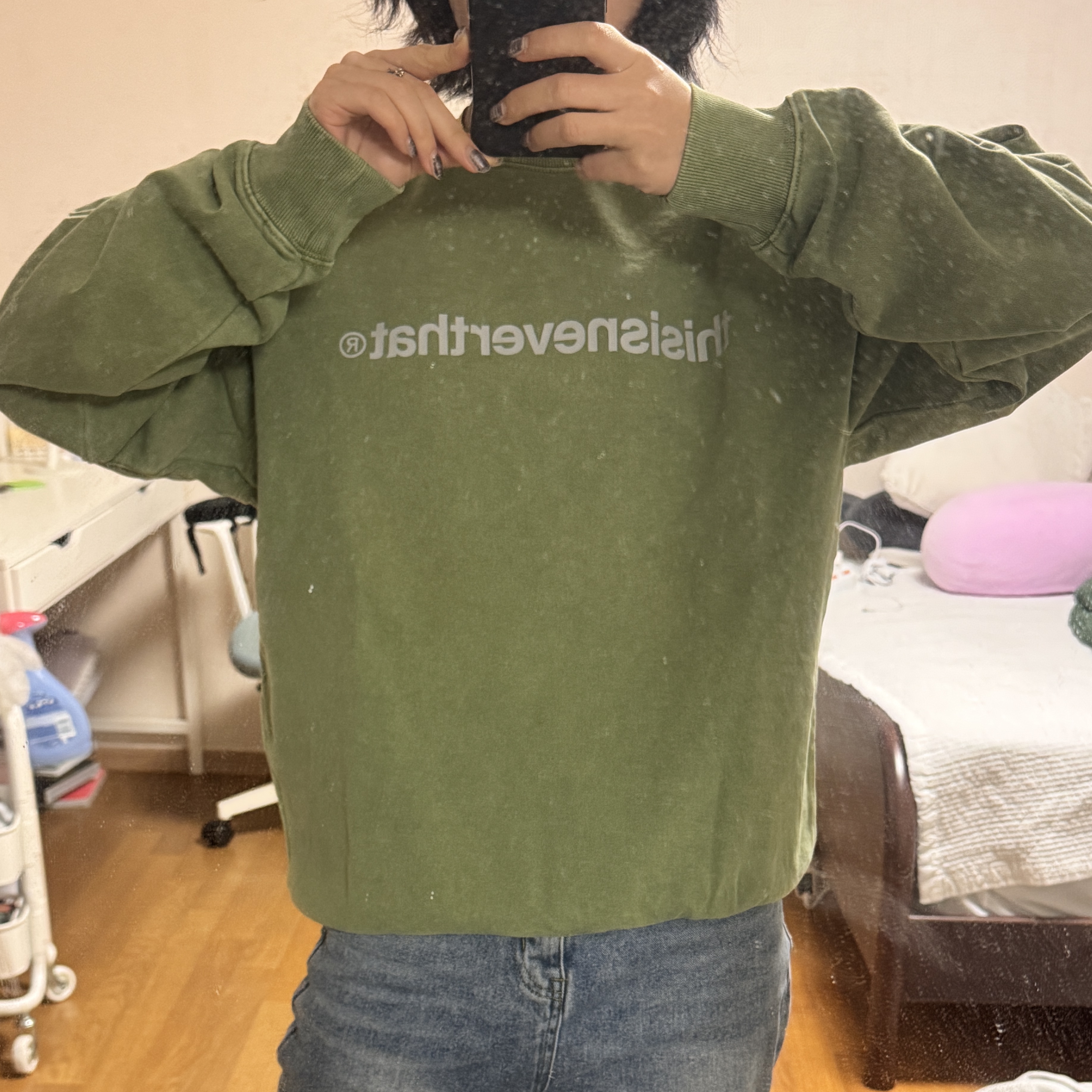 Thisisneverthat x Naijel Graph Logo Crewneck Grey 착용 스타일 - 3