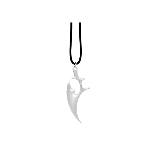 BAS00 Aloi Fang Necklace Black