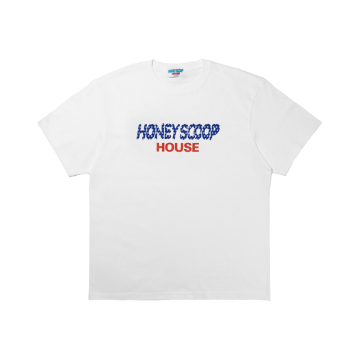 HSH25TS101WH Honey Scoop House Flag Logo Tee White