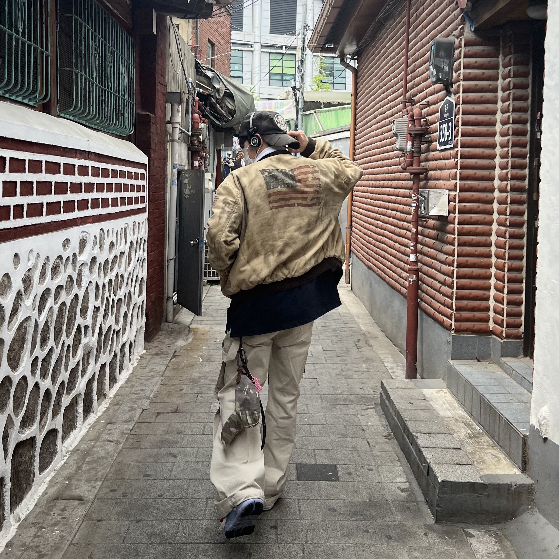 ETCE Ghost Cap Brown Camo, ETCE Ghost Cap Washed Camo 착용 스타일 - 1