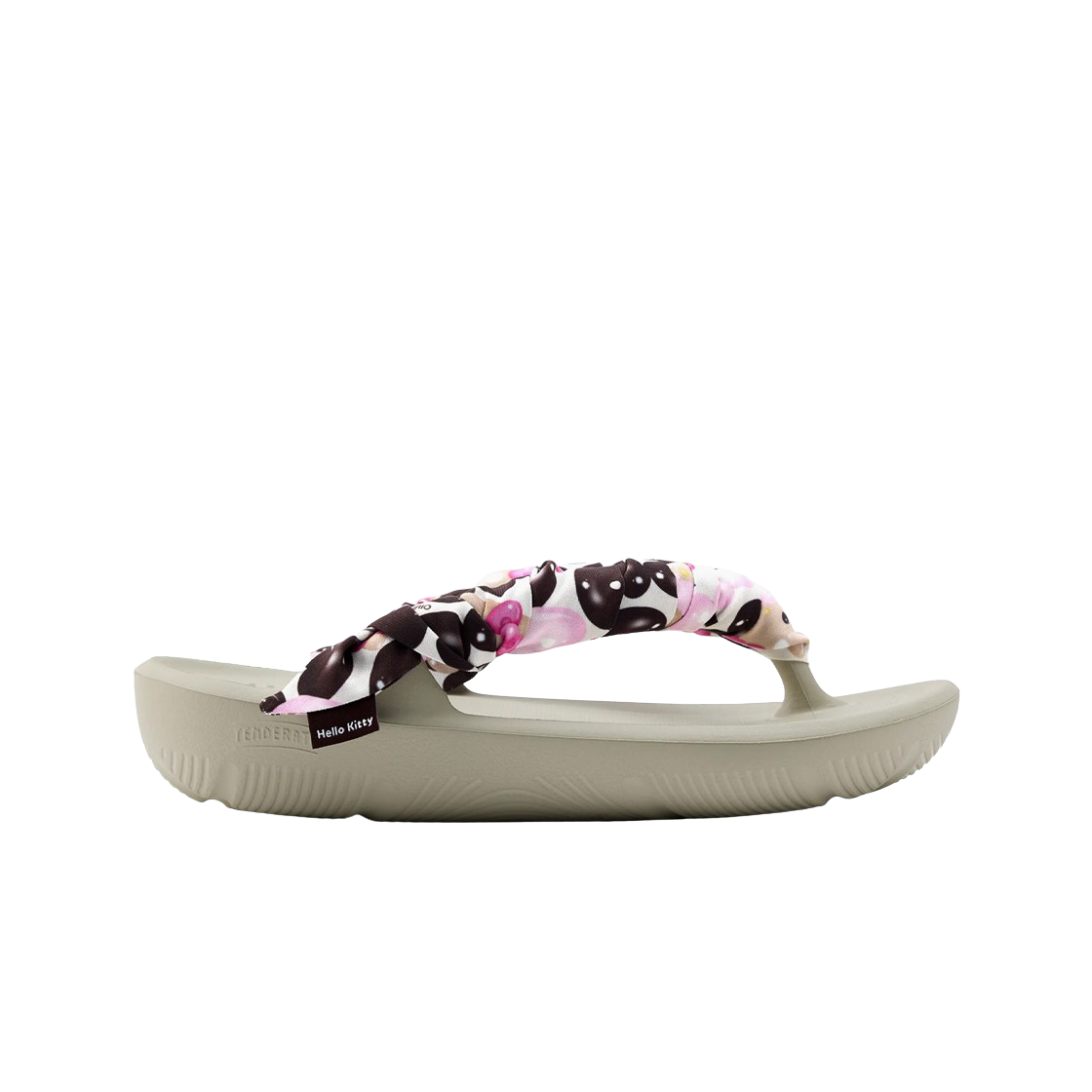 (W) 토앤토 x 산리오 플립플랍 제로비티 OG 탠 헬로키티 스카프 세트 내츄럴 토프((W) Taw&Toe x Sanrio Flip Flop Zerovity OG Tan Hello Kitty Scarf Set Natural Taupe)