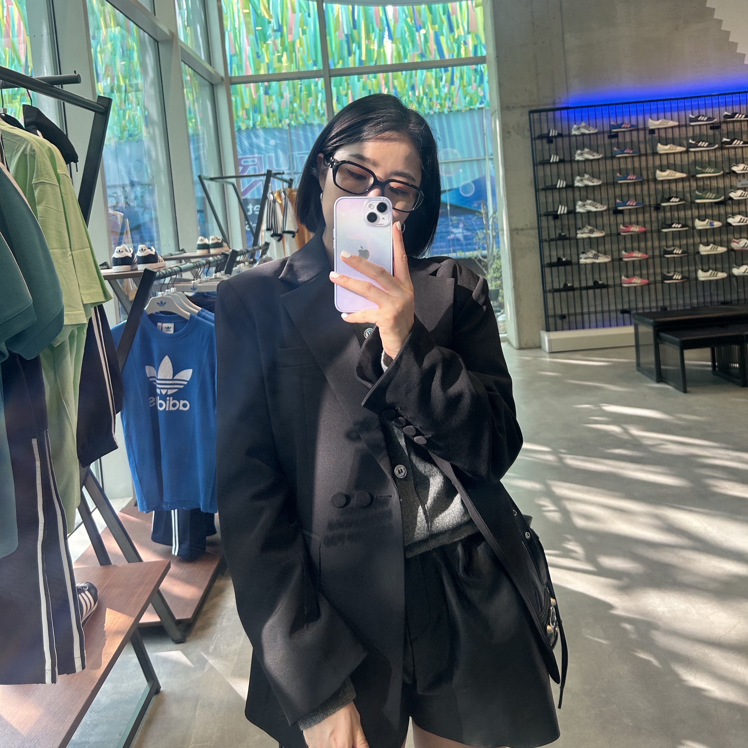 Gentle Monster x Maison Margiela MM212 Black Clear 착용 스타일