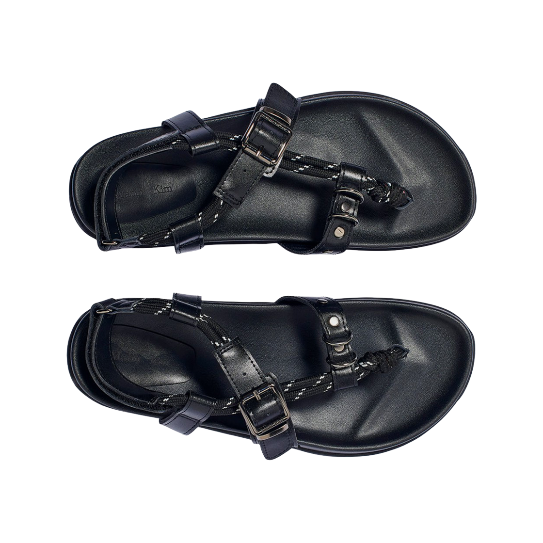 (W) 마뗑킴 스트링 플립 플랍 샌들 블랙((W) Matin Kim String Flip Flop Sandal Black) - 2