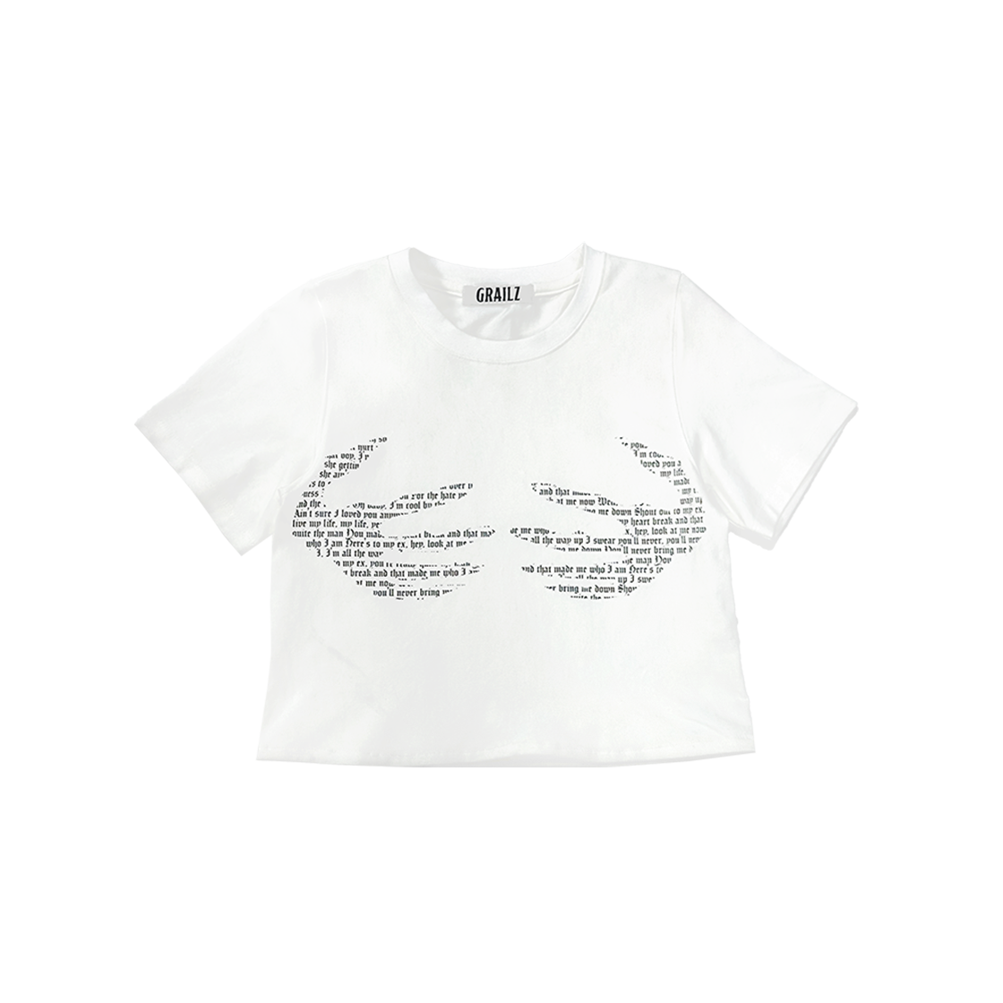 GR25SSFS09WH GRAILZ Hands Lettering Top White