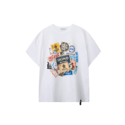 Hono Report Stamp T-Shirt White
