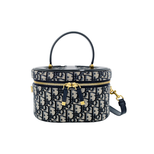 S2203UTZQ-M928 Dior CD Vanity Bag Navy/Beige