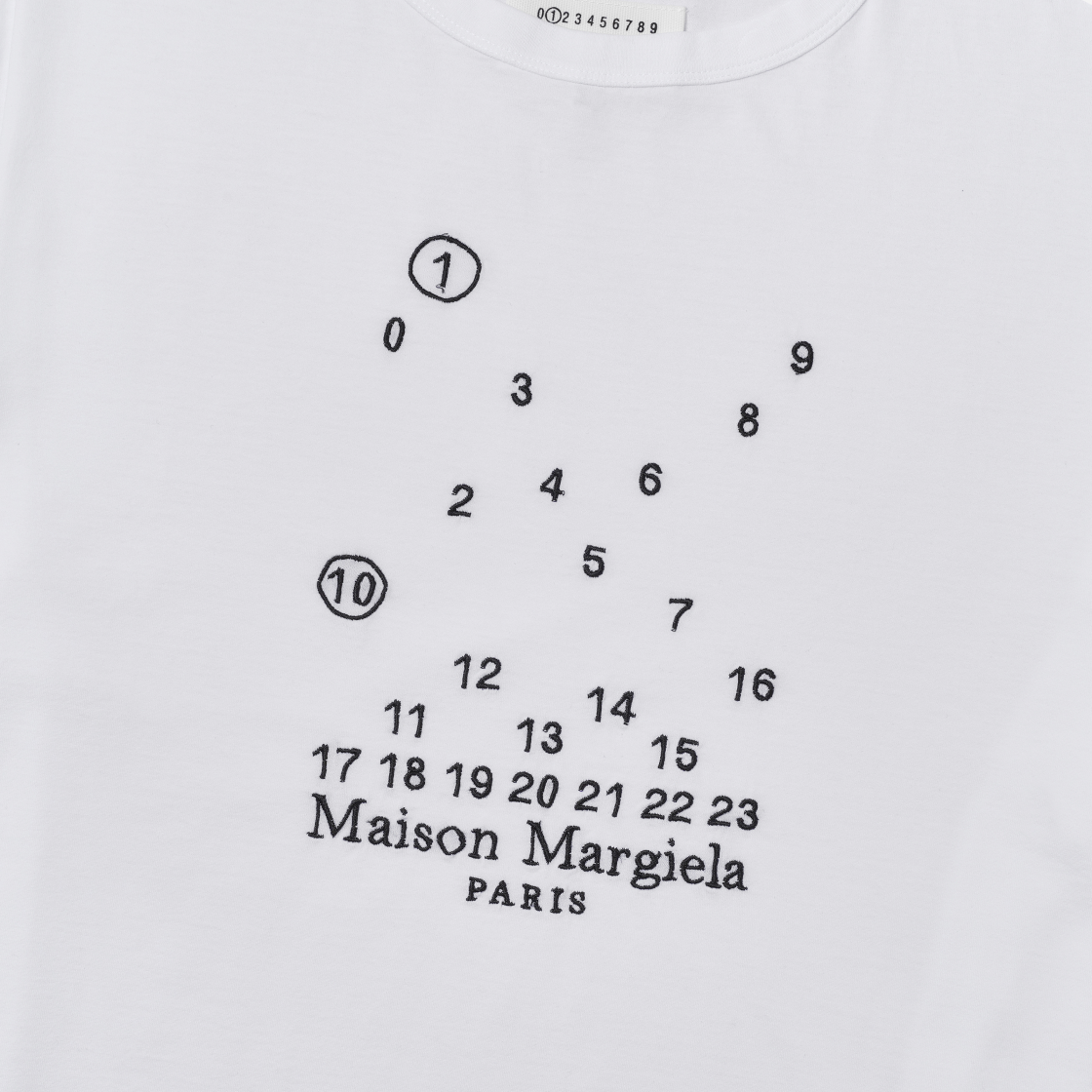메종 마르지엘라 뉴메릭 로고 마코 코튼 티셔츠 화이트 (싱글 스티치)(Maison Margiela Numeric Logo Mako Cotton T-Shirt White (Single Stiches)) - 3