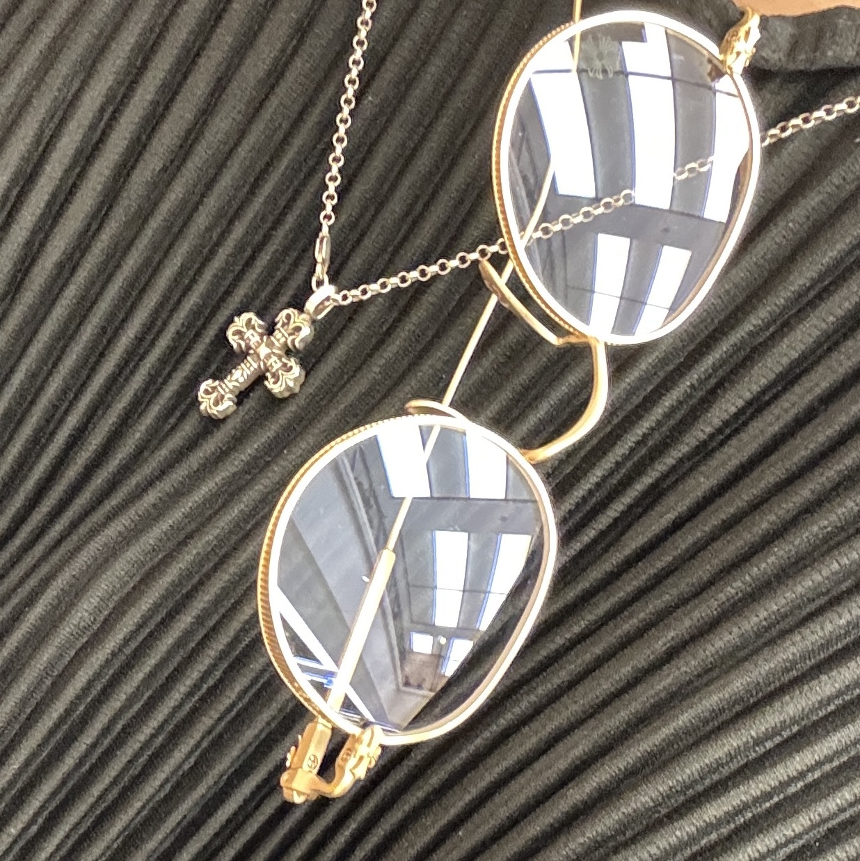 Chrome Hearts Rodsicle Black, Chrome Hearts Vagasoreass Gold Plated Matte Gold Plated 착용 스타일 - 2