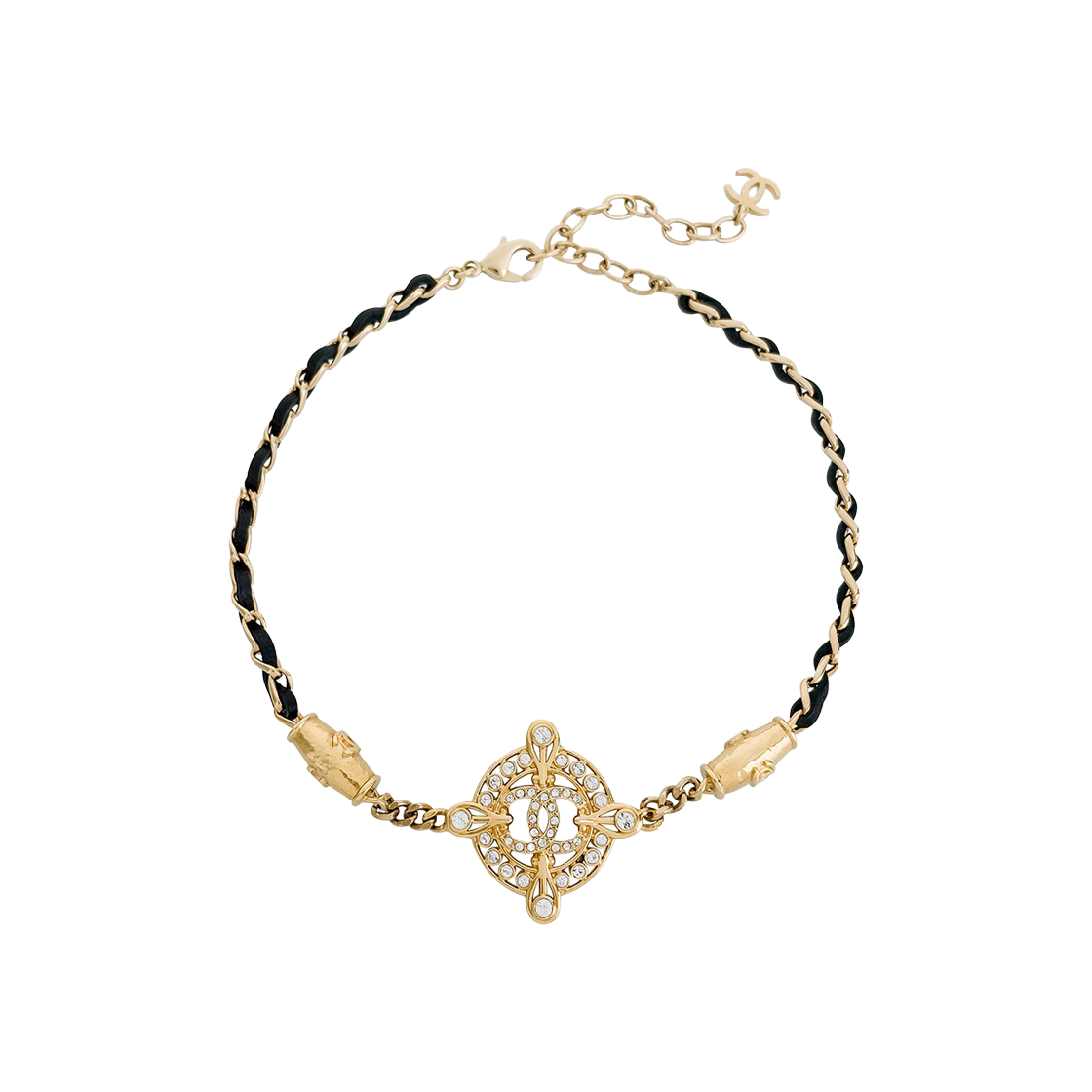 샤넬 23A 체인 초커 네크리스 블랙 금장(Chanel 23A Chain Choker Necklace Black Gold)
