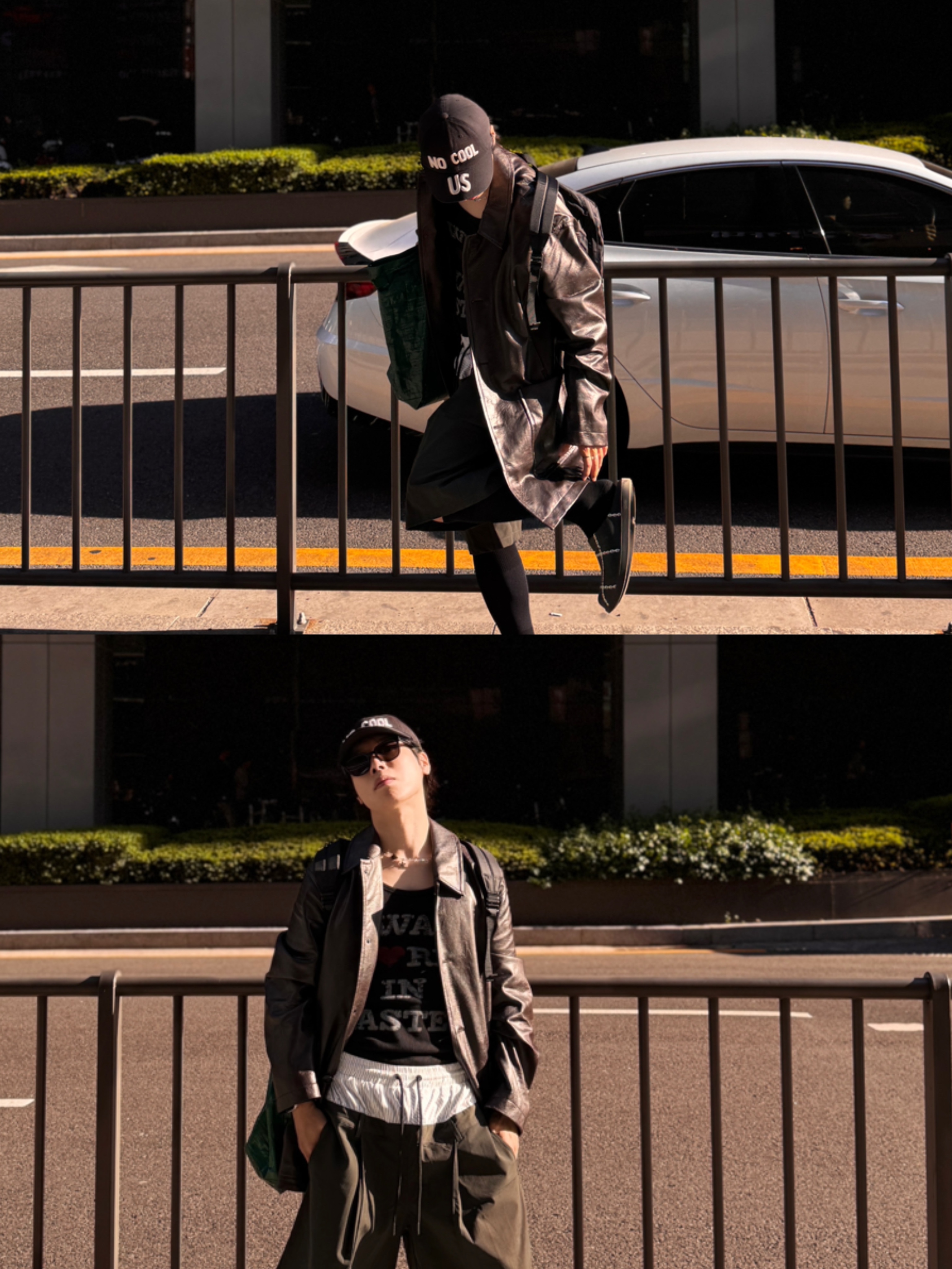 Oofos x Undercover Clog Black, CDG Backpack Black 착용 스타일 - 4