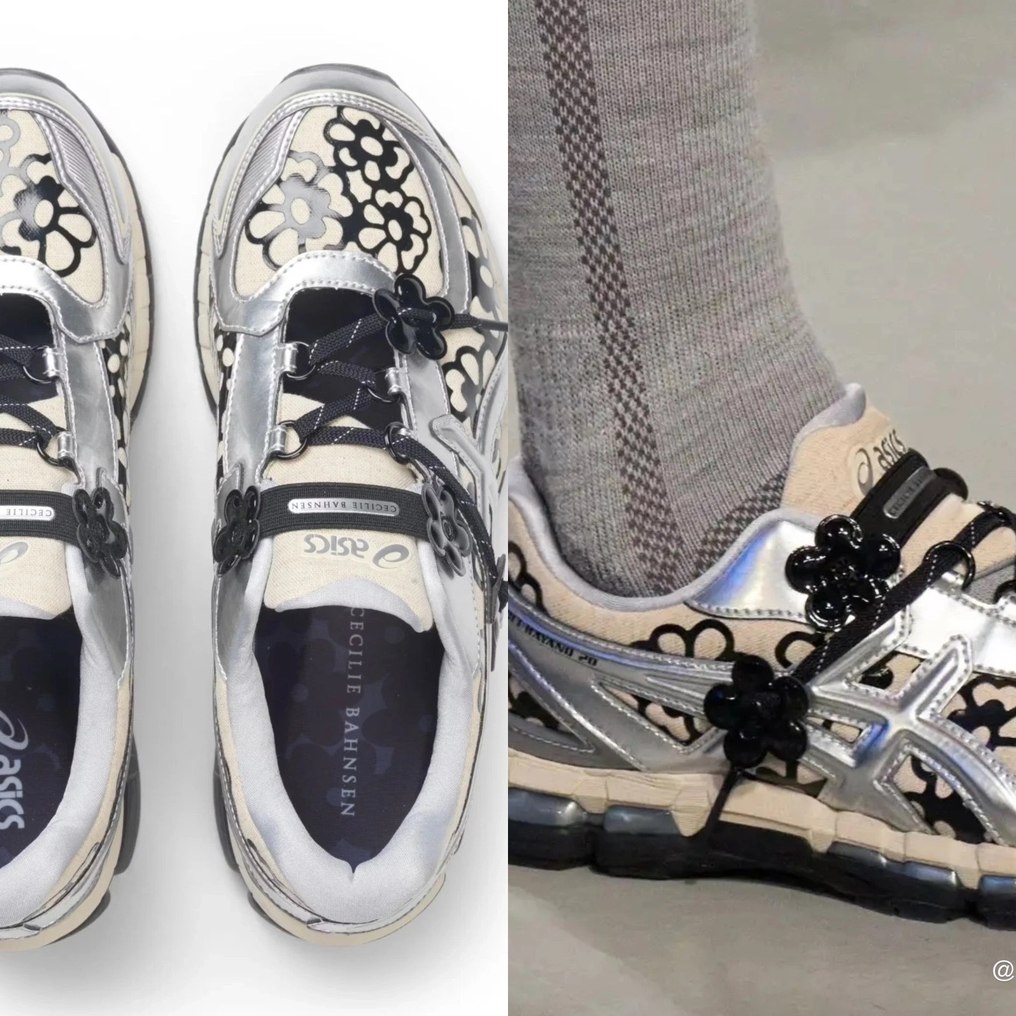 Asics x Cecilie Bahnsen Gel-Kayano 20 Vanilla Pure Silver 착용 스타일