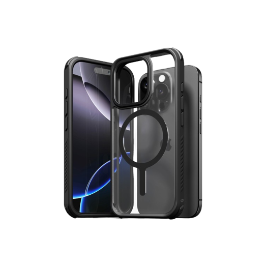 S104000013 SINJIMORU MagSafe High Shield Bumper Case iPhone Black