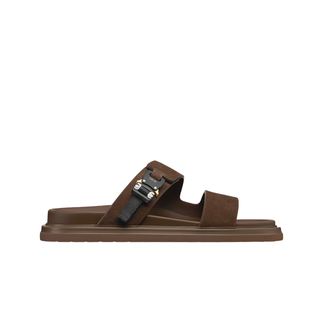3SA121ZSI-H730 Dior Aqua Sandal Suede Deep Brown