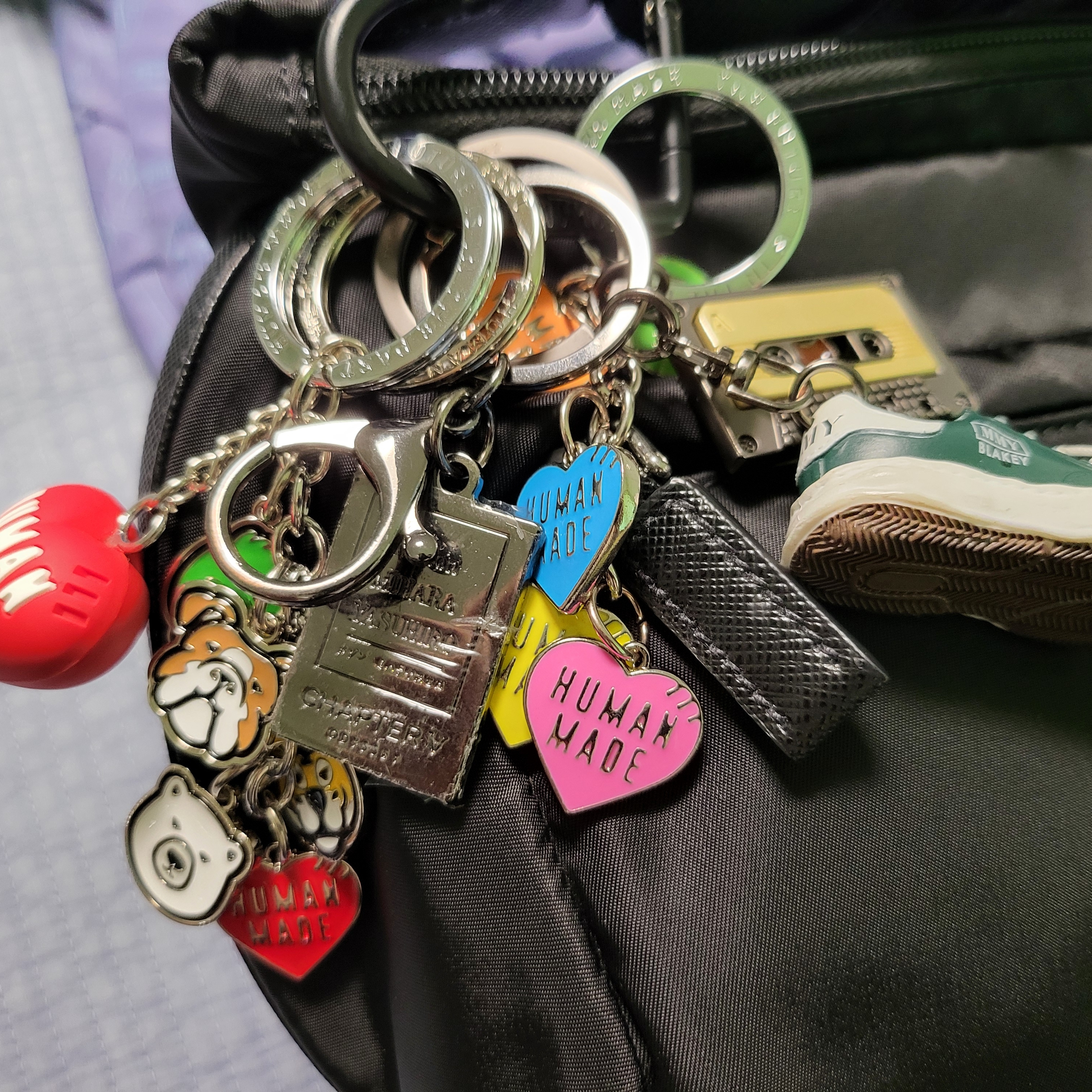 Human Made Animal Keyring Silver, Human Made Heart Keycharm Silver 착용 스타일 - 2