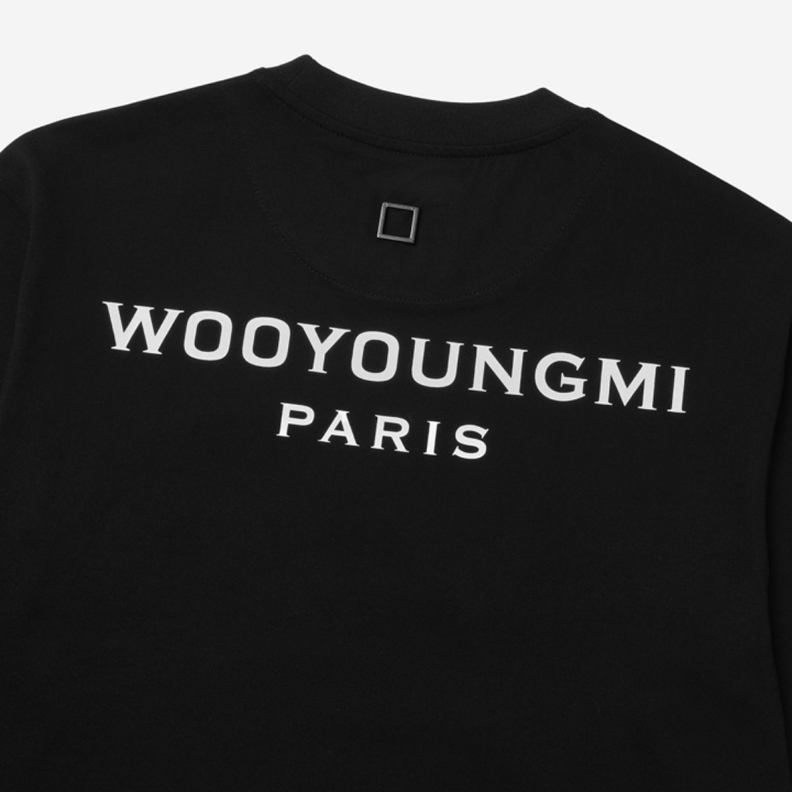 (W) 우영미 롱슬리브 백로고 티셔츠 블랙 - 24SS((W) Wooyoungmi Long Sleeve Back Logo T-Shirt Black - 24SS) - 3