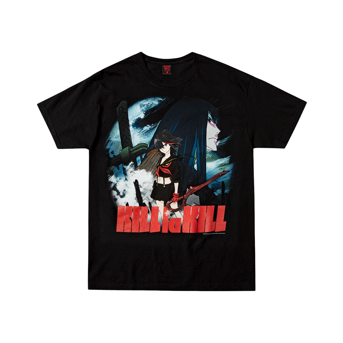 긱스 룰 x 킬라킬 15 실크스크린 프린팅 티셔츠 버전 1 블랙(Geeks Rule x Kill la Kill 15 Silkscreen Printing T-Shirt Ver. 1 Black)