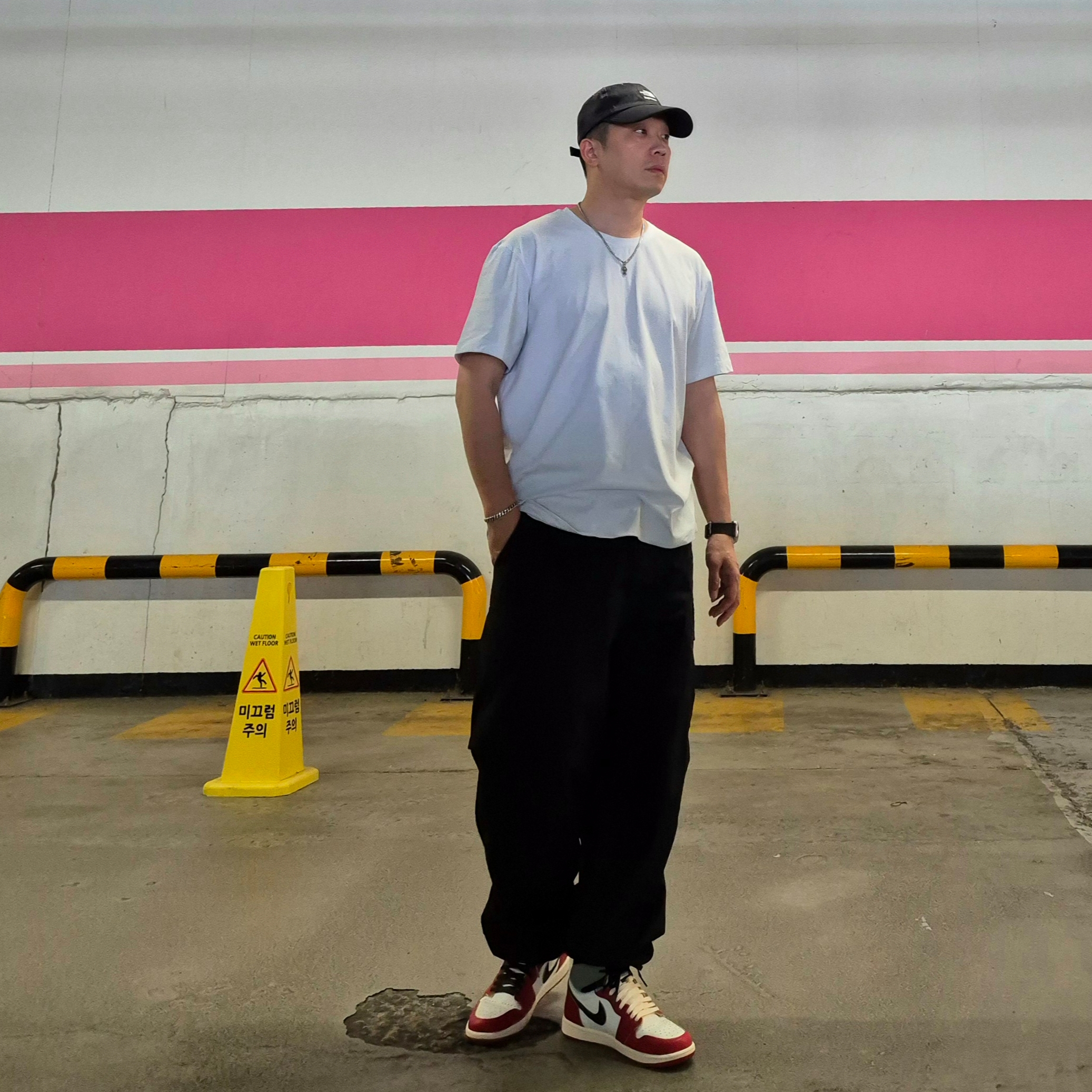 Jordan 1 x Union Retro High OG Chicago Shadow, Casio G-Shock GM-2100-1A 착용 스타일 - 1