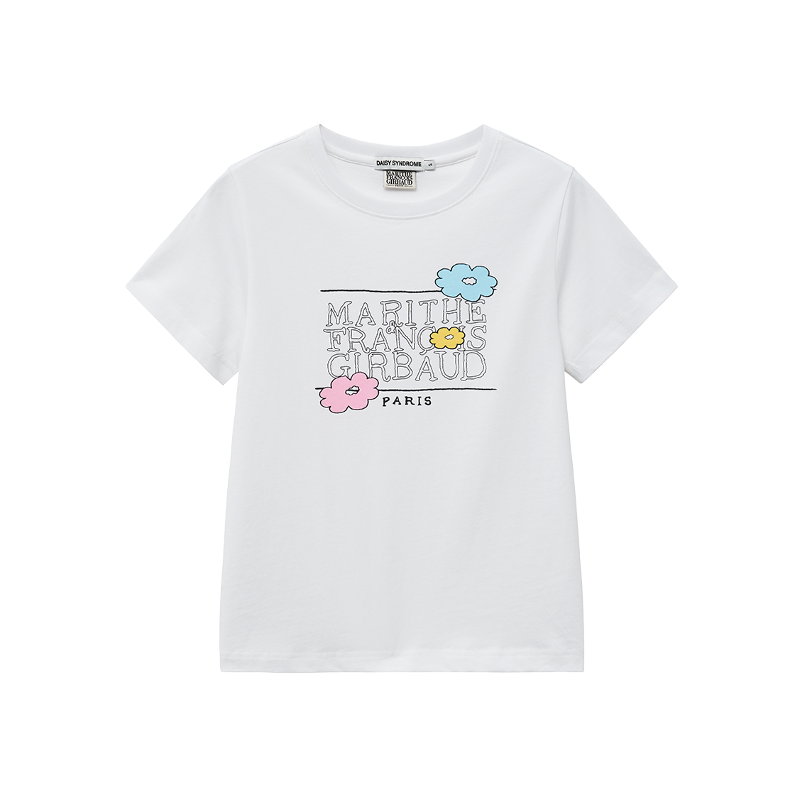 25SS新作★デイジーコラボ【MARITHE x DAISY】FLOWER BEAR TEE 데이지X마리떼 플라워 베어 티셔츠 화이트 | DAISY SYNDROME | KREAM