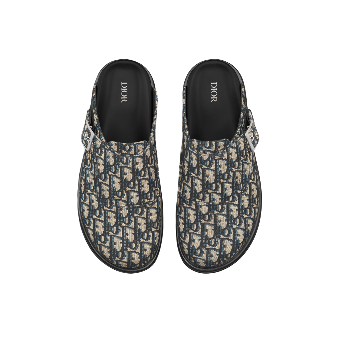 디올 아쿠아 뮬 디올 오블리크 자카드 베이지 블랙(Dior Aqua Mule Dior Oblique Jacquard Beige Black) - 2