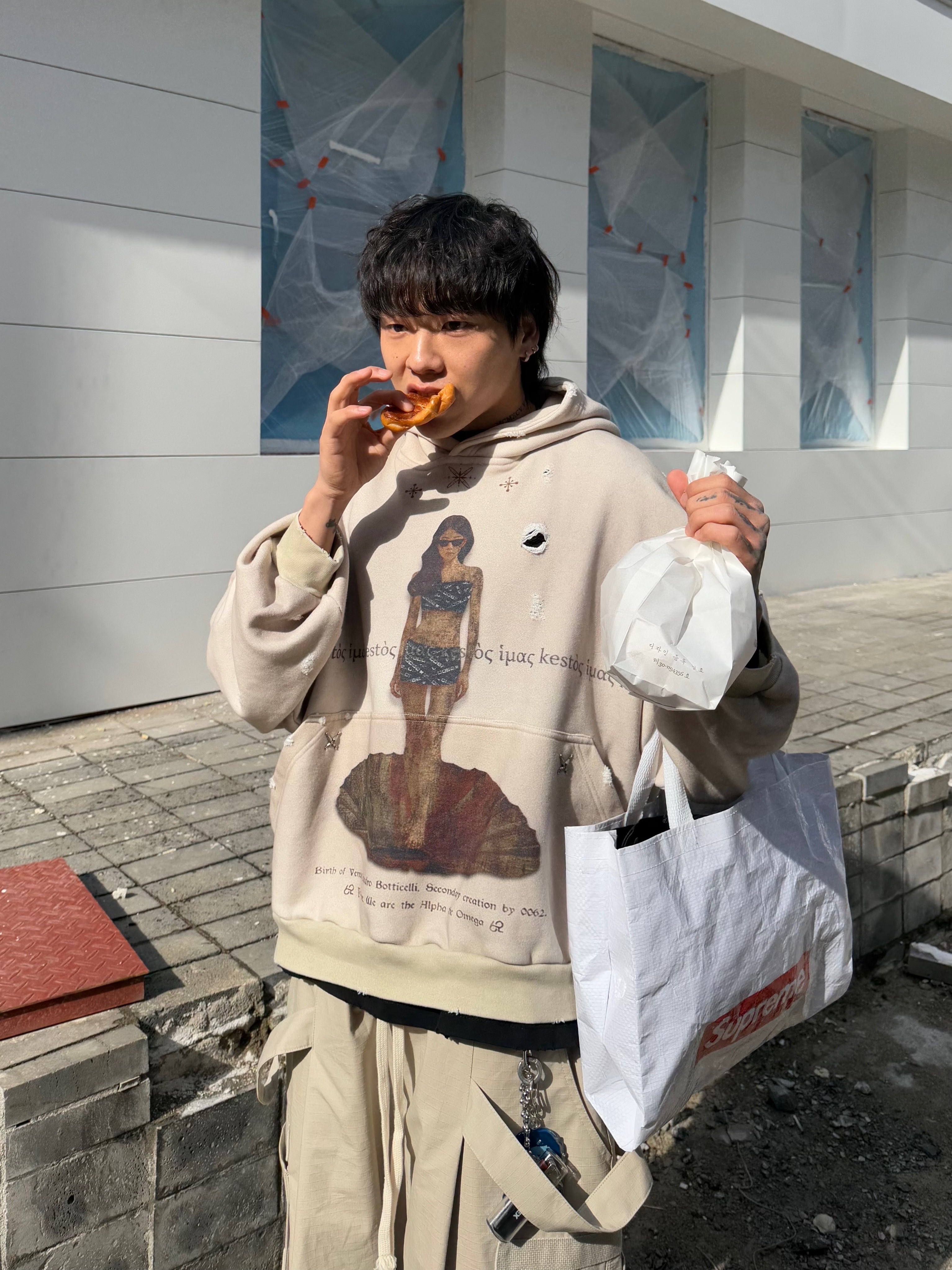 Wapworks Hard Knocks Cargo Pants Dune, Balenciaga Cargo Sneakers White Grey 착용 스타일 - 3