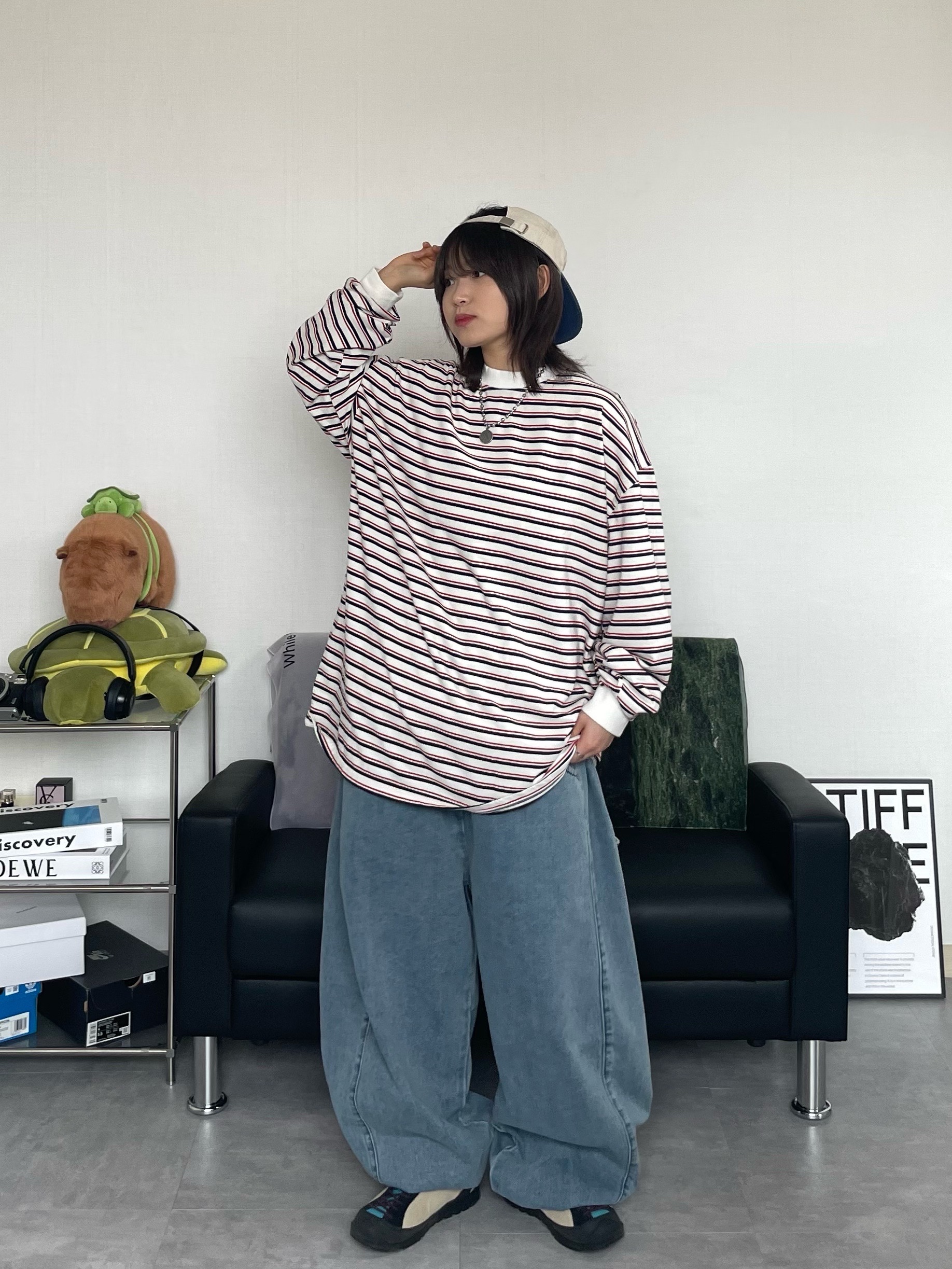 (W) Keen Jasper Rocks SP Sneakers Beige, Hello Sunrise Two Tone Washed OG Logo 6Panel Cap Beige & Vintage Blue 착용 스타일 - 1