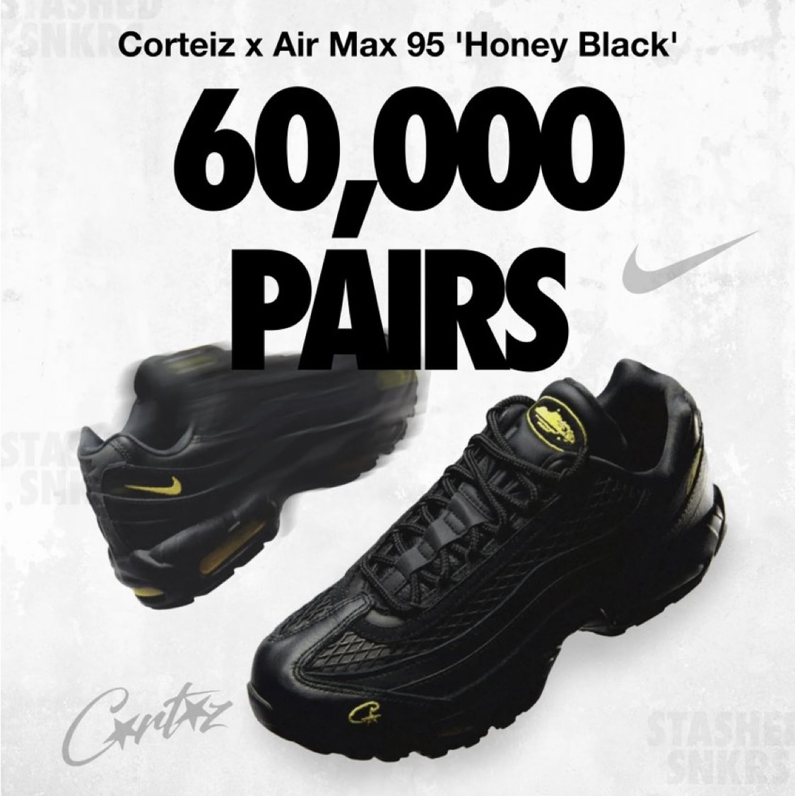 Nike x Corteiz Air Max 95 Black and Tour Yellow 착용 스타일