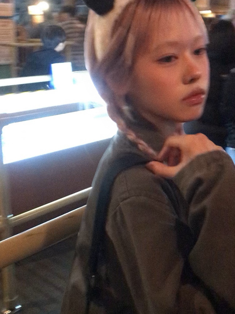 COYSEIO Round Collar Stitch Jacket Cocoa 착용 스타일 - 2