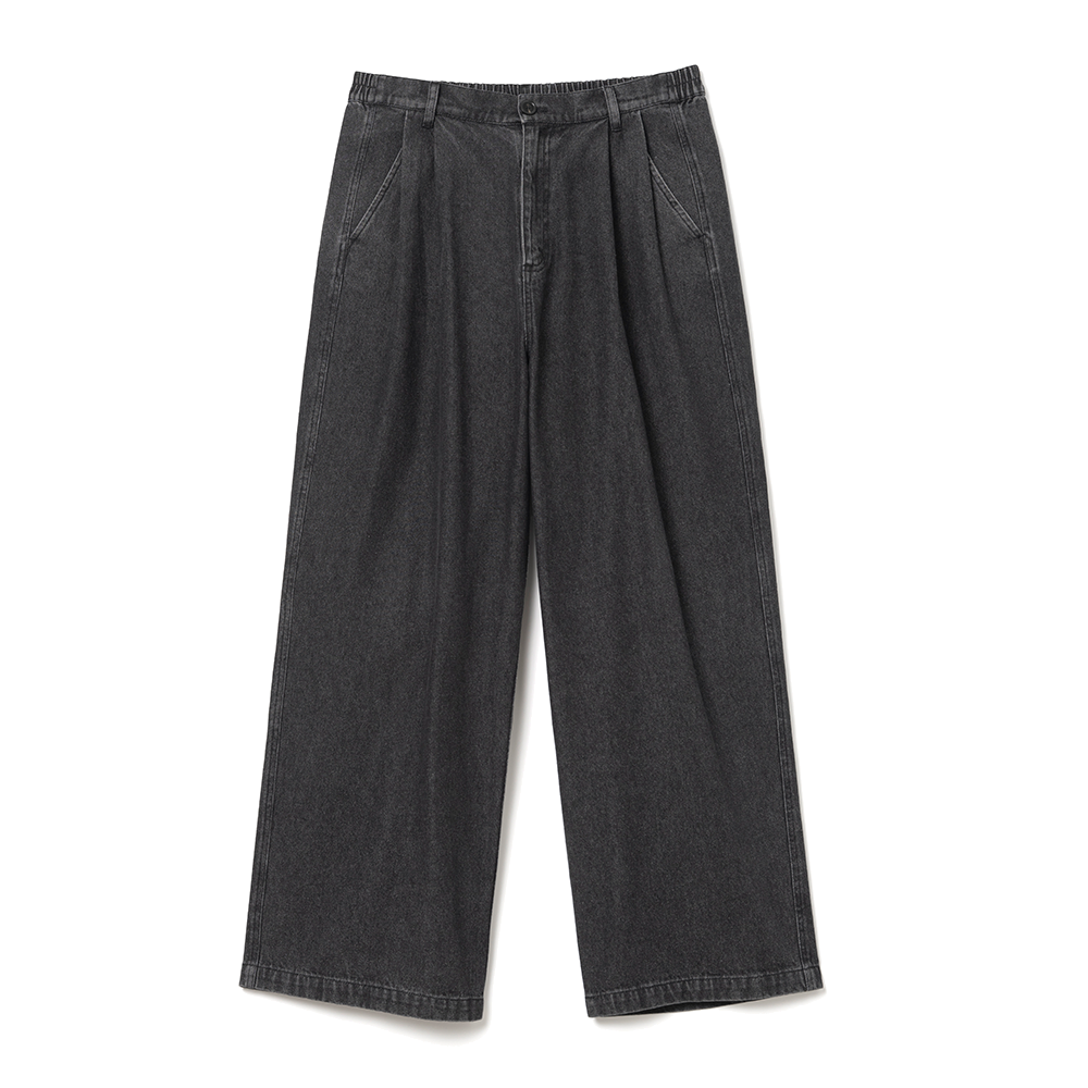 ML542BLK Millo Archive Easy Drop Denim Pants Black