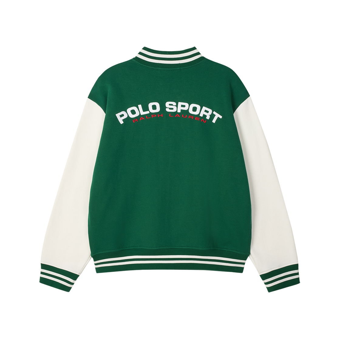 KM5BTSWRL98GN [30% 적립] Polo Ralph Lauren Polo Sports Fleece Baseball Jacket Tennis Green Deckwash White - 25SS - #2