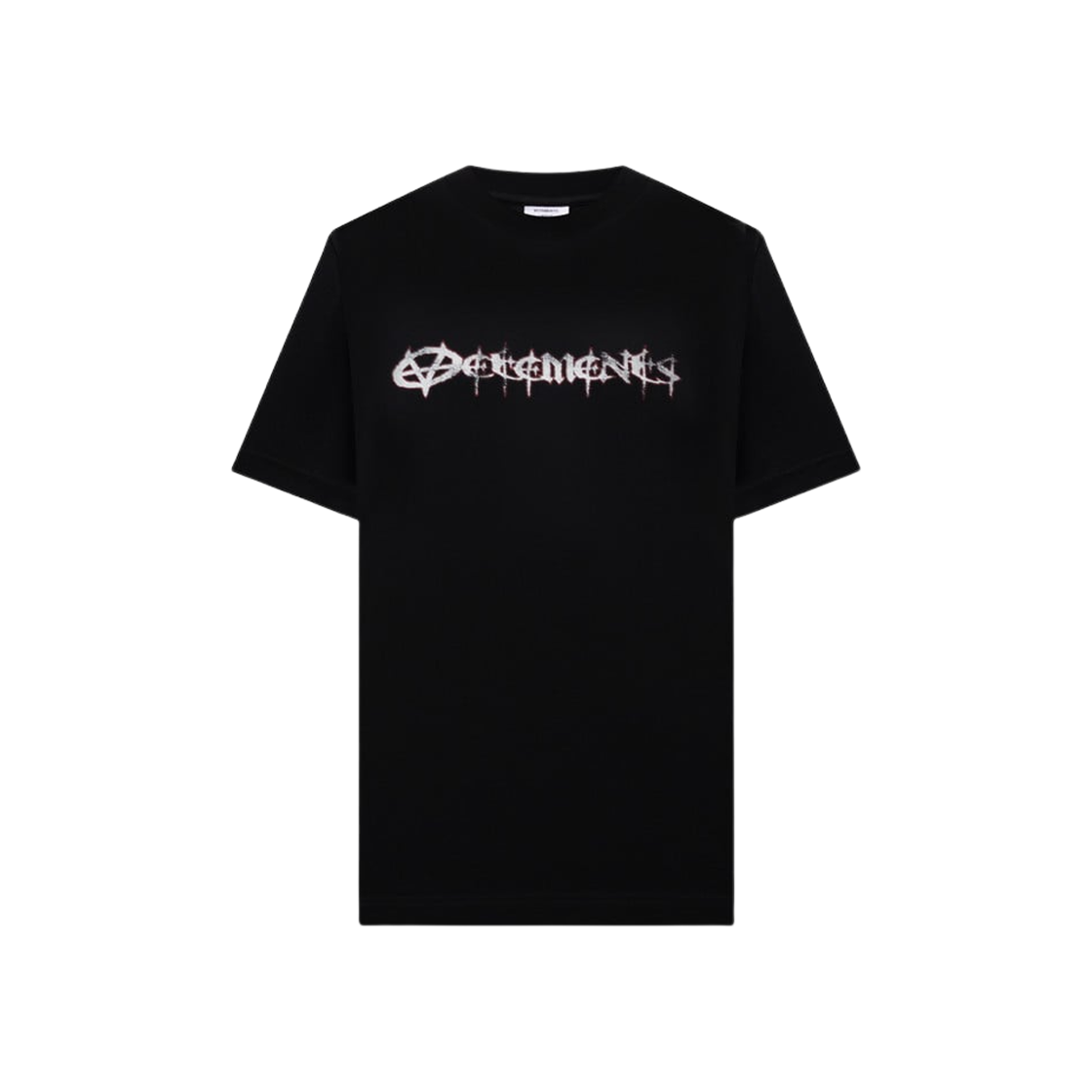베트멍 로고 프린트 티셔츠 블랙(Vetements T-Shirt with Logo Print Black)