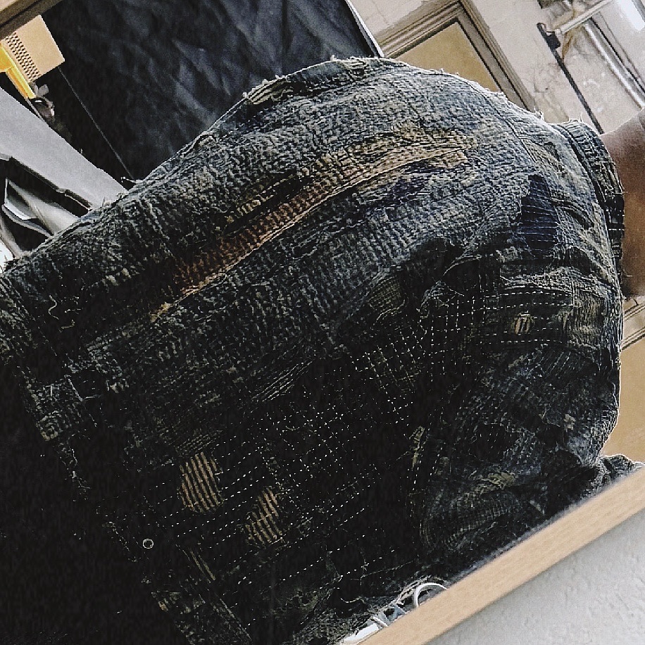Kapital Boro Zip Up Indigo, Kapital Boro Zip Up Beige 착용 스타일 - 2